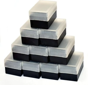 Box Scatola Archiviazione Porta Diapositive Nera con Tappo Semi-Trasparente 10pz - Photo 1/2
