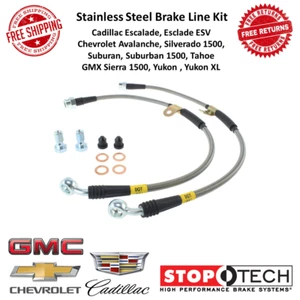 StopTech Front Steel Brake Line Kit For 07-20 Avalance Silverado Sierra Escalade - Picture 1 of 12
