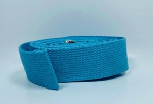 Yoga Strap - Best For Stretching Durable Cotton With Metal D-Ring - Teal - Picture 1 of 2