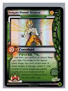 1x DBZ CCG SAIYAN POWER STANCE M17 HOLO FOIL PROMO BABIDI DRAGON BALL Z LIMITED - Imagen 1 de 1