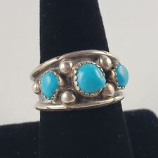 Sterling Ring Turquoise Zuni ML Milton Lasiloo Southwest 6.8g Size 8.5 [7065]