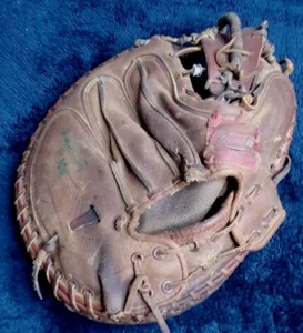 Vintage Rawlings 241 Del Rice Catchers Mitt Baseball Handschuh Tiefbrunnen Profi RH - Bild 1 von 10
