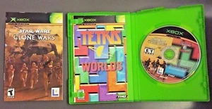 Star Wars The Clone Wars & Tetris Worlds Microsoft Xbox Original con Caja y Manual - Imagen 1 de 5