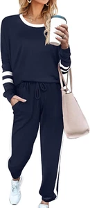 Sweatsuit for Women 2 Piece Outfits for Womens Crewneck Sweatshirts Pullover - Picture 1 of 4