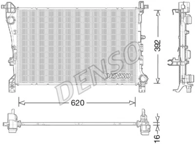 RADIATOR, ENGINE COOLING DENSO DRM09046 FOR FIAT — 第 1/2 张图片