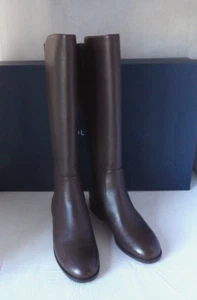 Neu ohne Karton authentisch Cole Haan Narina dunkelbraun Leder Stretch hohe Stiefel Größe 9 B - Bild 1 von 11
