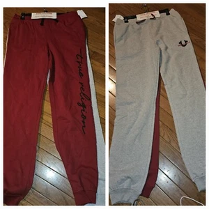 Youth True Religion 2 Pack Logo Joggers With Pocket Grey And Red Size XLarge - Picture 1 of 5