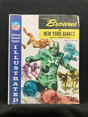 Cleveland Browns vs New York Giants 10/27/1963 Game Program - Image 1 of 2