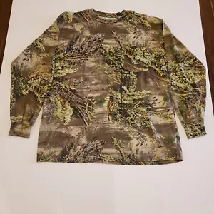 Cabela's Camo Shirt Pullover Mens 1X Hunting Long Sleeve Heavy Cotton Pocket - Picture 1 of 11
