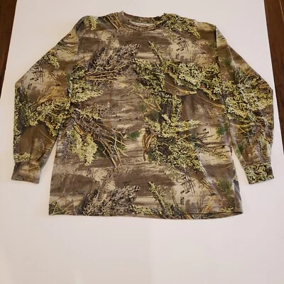 Cabela's Camo Shirt Pullover Mens 1X Hunting Long Sleeve Heavy Cotton Pocket  - Image 1 of 4