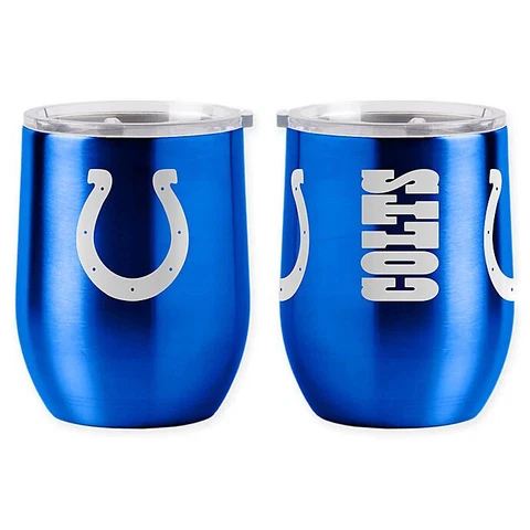 Indianapolis Colts  NFL 16 oz Ultra Curved Stemless Wine Glass Tumbler Cover