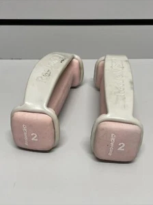 Vintage Set Reebok 2 lb Each Hand Walking Weights Cardio Training Aerobics Pink - Picture 1 of 8