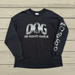 Rare Vtg Y2k Dog the Bounty Hunter Shirt XL TV Show Promo Black Back To Justice - Picture 1 of 12