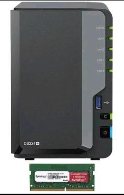 Dynology DiskStation DS224+ 8T SSD &4G Ram Upgrade - Image 1 of 4