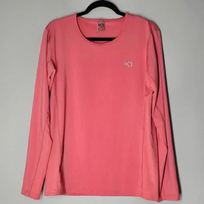 Camisa elástica Kari Traa para mujer XL manga larga rendimiento Top rosa ropa deportiva Foto 1 de 4