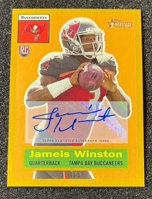 Topps Heritage Jameis Winston 2015 automático RC dorado 4/5 Foto 1 de 2