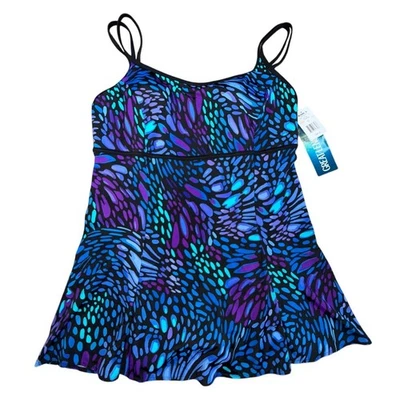 Nuevo con etiquetas Vestido de baño de una pieza de gran longitud Traje de baño Control de barriga para mujer Talla grande 18 Foto 1 de 4