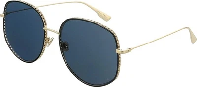 Dior Sunglasses DIORBYDIOR2 J5G A9 58mm Gold / Dark Blue Lens - Image 1 of 4