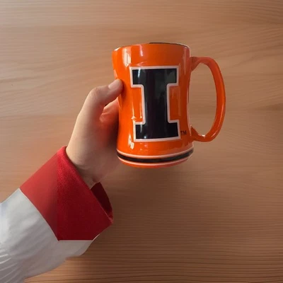Illinois Fighting Illini NCAA 14oz Coffee Mug Cup Logo Brands New - Image 1 of 4