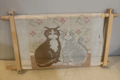 Needlepoint Embroidery Tapestry Scroll Frame 21"x12" Beech Wood Cross Stitch - Image 1 of 4