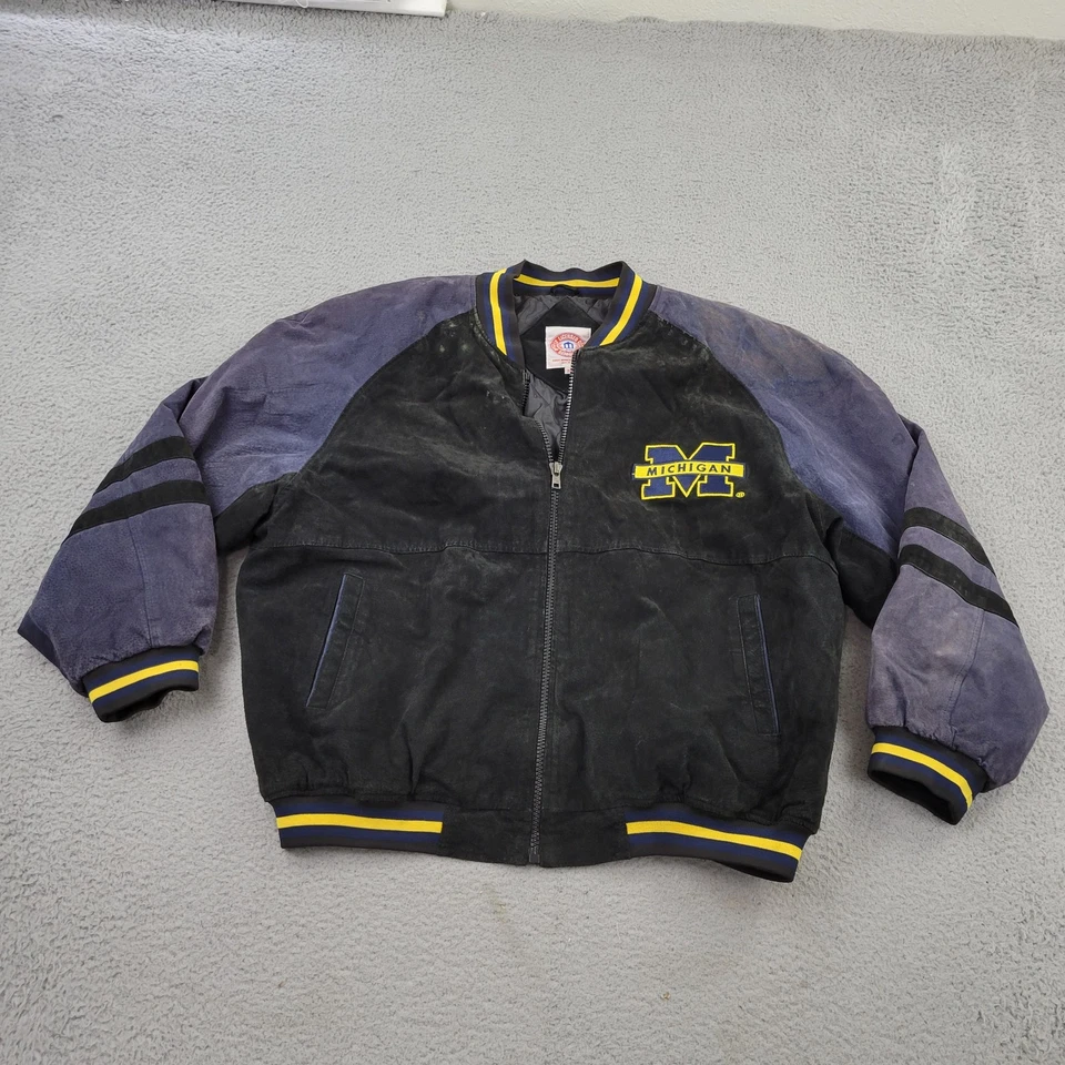 Jaqueta Michigan Wolverines Varsity Masculina XL Essex Manufacturing Snap - Imagem 1 de 4