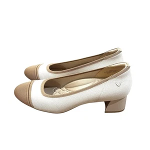 New Vivaia Julie Pro Almond - Toe Chunky Heels Shoes Womens Size 9.5 EU 39.5 - Picture 1 of 9