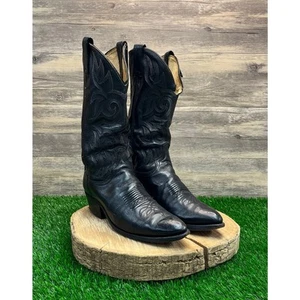 Dan Post Herren - Größe 9,5D - Vintage schwarze Cowboystiefel Stil 16461 - Bild 1 von 14