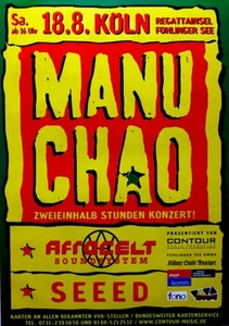 MANU CHAO - 2001 - Seeed - Live In Concert Tour - Poster - Köln - Picture 1 of 1