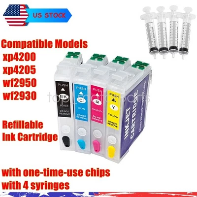 Empty refillable Ink Cartridge For Epson 232 w/chips xp4200 xp4205 wf2950 wf2930 - Image 1 of 4