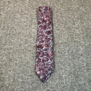 Abdallas Serica Herren Krawatte Burgunderrot Grau Abstrakt Seide Business Anzug Krawatte - Bild 1 von 8