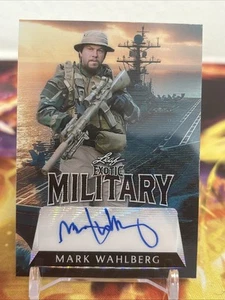 2024 Leaf Exotic Military Autographs #MA-MW1 Mark Wahlberg - Bild 1 von 2