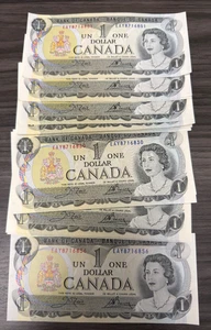 Lot of 56 Consecutive 1973 Bank of Canada Uncirculated $1 Banknotes - Picture 1 of 1
