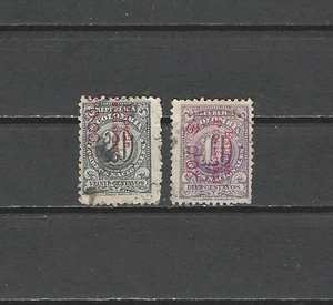 SCOLOMBIA , 1918 , SURCHARGED , SET OF 2 STAMPS O.P.&R.V. , PERF ,  USED - Picture 1 of 1