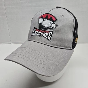 Cappello Charlotte Checkers Regolabile Snapback Panthers AHL Hockey Maglia Schiena Paffuto - Foto 1 di 9