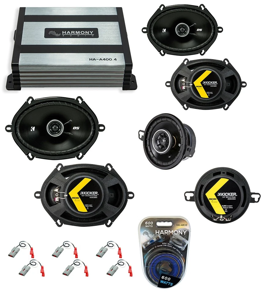 Harmony Audio HA-A400.4 800W Full Range Speaker - Black/Silver