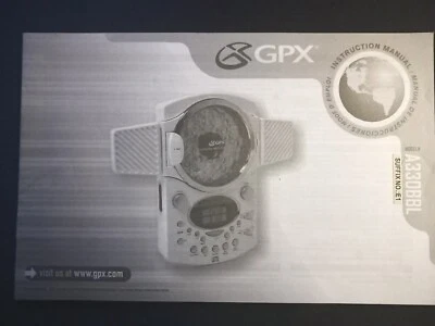 GPX Bathroom CD Clock Radio A330BBL Instruction Manual - Image 1 of 3
