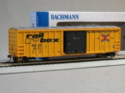 BACHMANN 50' OUTSIDE BRACED BOXCAR FRED HO SCALE CAR led light ETD BAC14901 NEW - Image 1 of 3