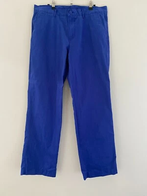 Lacoste Pants Men’s 36X31 Blue Straight Fit Chino Twill Flat Front 100% Cotton - Image 1 of 4
