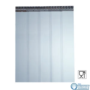 PVC Streifenvorhang Breite 1,85m "Lebensmittelecht" 200/2mm fertig vormontiert  - Bild 1 von 9