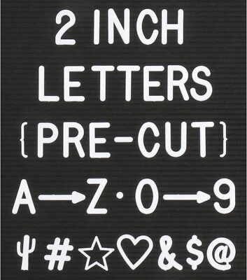 "Letras de 2 pulgadas solo para letras de tablero, letras grandes de plástico blanco para... Foto 1 de 4