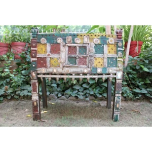 Indien Old Box with lid Antique Handmade Wooden Damchiya Distress Sideboard BOX - Picture 1 of 12