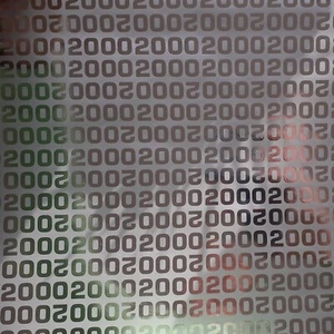 3 x PAPERCHASE 2000 'Millennium Bug' Silver Gift Wrap Wrapping Paper VinTaGe NEW - Picture 1 of 4