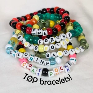 Twenty One Pilots TØP Kandi Singles Friendship Beaded Bracelet Concert Lyrics - Picture 1 of 17