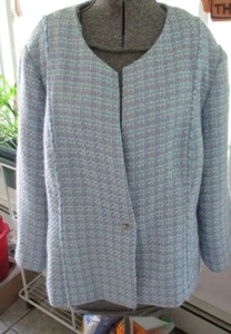 Sag Harbor Lavendar Tweed Jacket Blazer Size 18 - Picture 1 of 4
