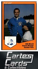 Don Miller 1989 ProCards Minor League Team Sets #397 Stockton Ports GM