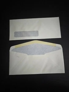 #10 4 1/8 x 9 1/2 Window Security tint 24 white wove Envelopes /w Gummed 30/pk - Picture 1 of 1