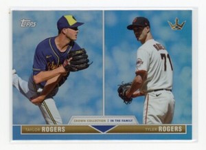 TAYLOR & TYLER ROGERS 2022 Topps x Bobby Witt Jr Crown #38 LIGHT BLUE 123/150