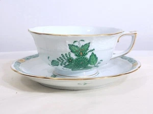 Herend Hungría Ramo Chino Verde Taza de Té y Platillo 734 617 - Imagen 1 de 6