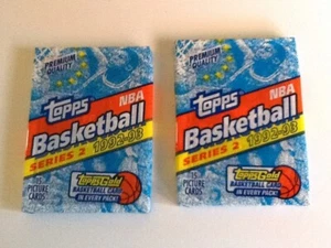 2 Sealed 15 card Packs 1992-93 Topps Basketball Series 2 Shaq RC? Jordan Gold? - Picture 1 of 5