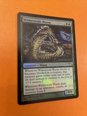 MTG - Witherscale Wurm - FOIL - Shadowmoor NM/MT - Brandy New! - Image 1 of 2
